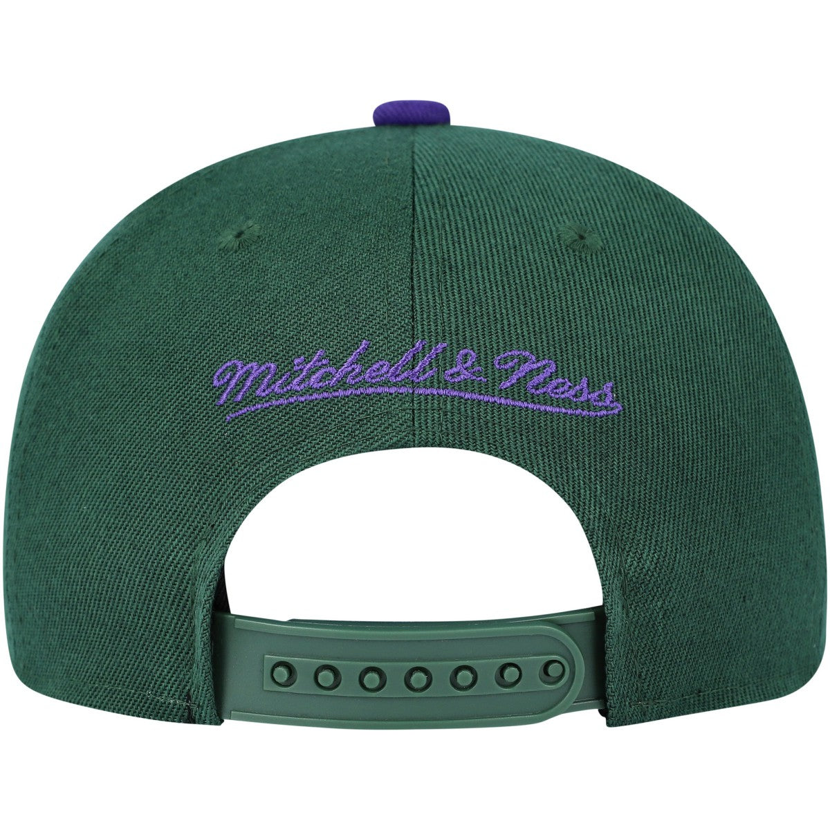 Mitchell & Ness Milwaukee Bucks Youth Two-Tone Snapback Hat Hunter Green/Purple