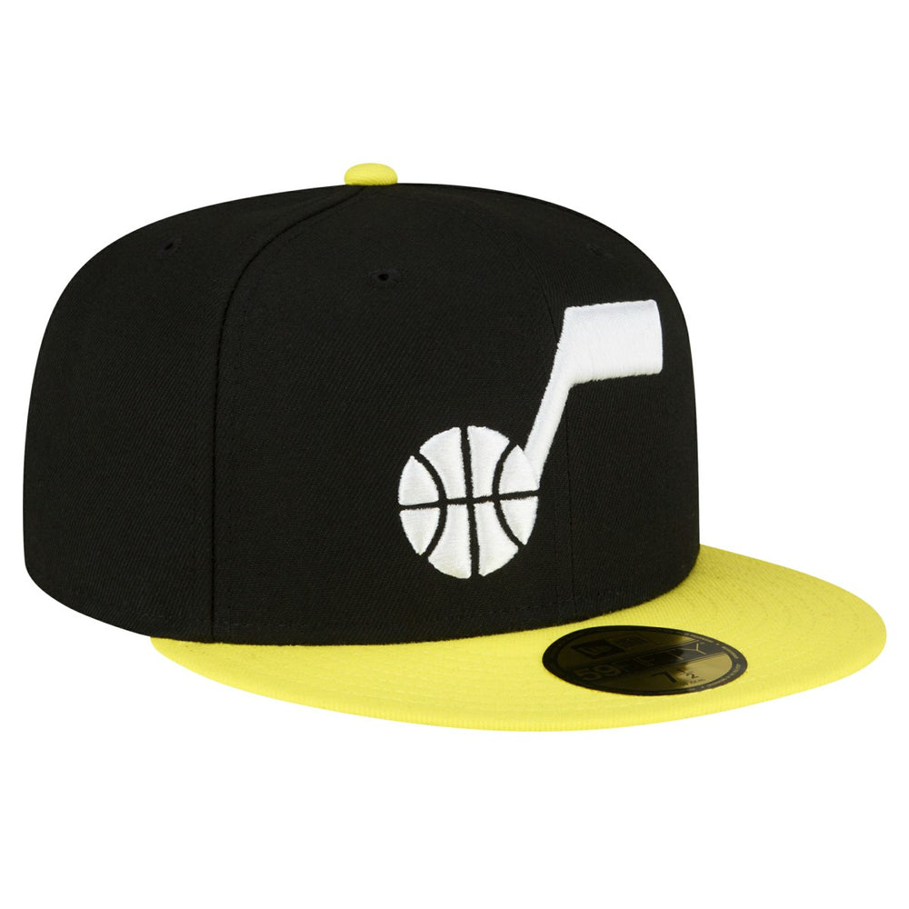 New Era Utah Jazz 2-Tone 59FIFTY Fitted Hat Black/Yellow
