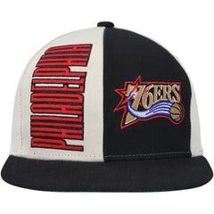 Mitchell & Ness Philadelphia 76ers Hardwood Classics Pop Snapback Hat Cream