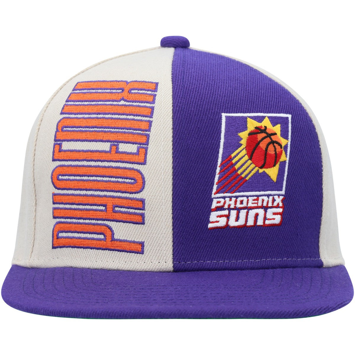 Mitchell & Ness Phoenix Suns Hardwood Classics Pop Snapback Hat Cream/Purple