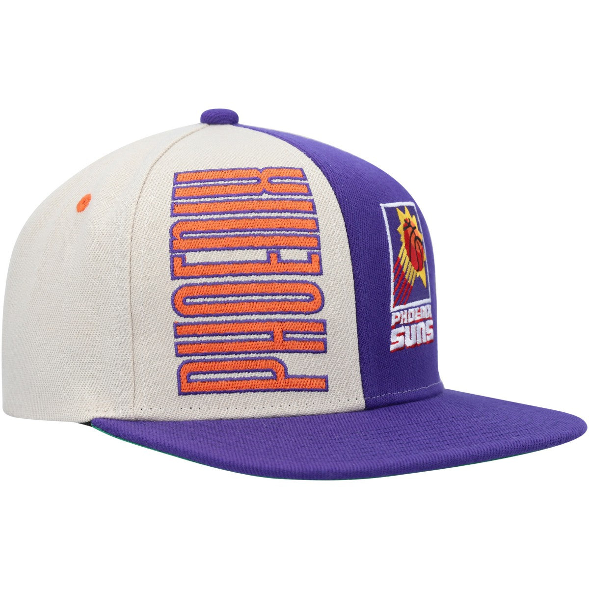 Mitchell & Ness Phoenix Suns Hardwood Classics Pop Snapback Hat Cream/Purple