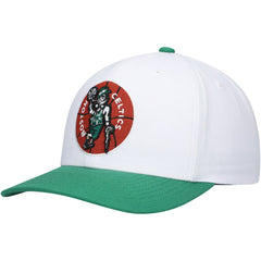 Mitchell & Ness Boston Celtics Hardwood Classics Core 2-Tone 2.0 Pro Snapback Hat White/Green