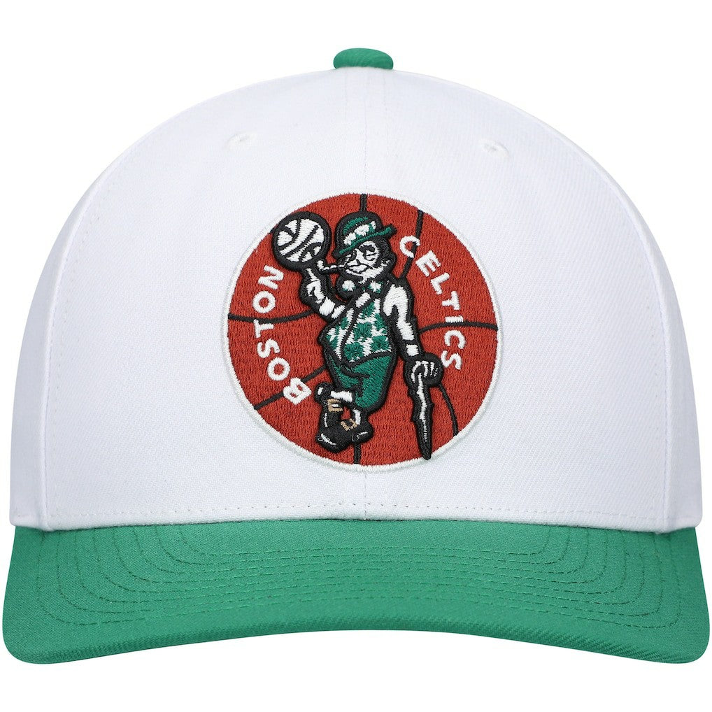 Mitchell & Ness Boston Celtics Hardwood Classics Core 2-Tone 2.0 Pro Snapback Hat White/Green