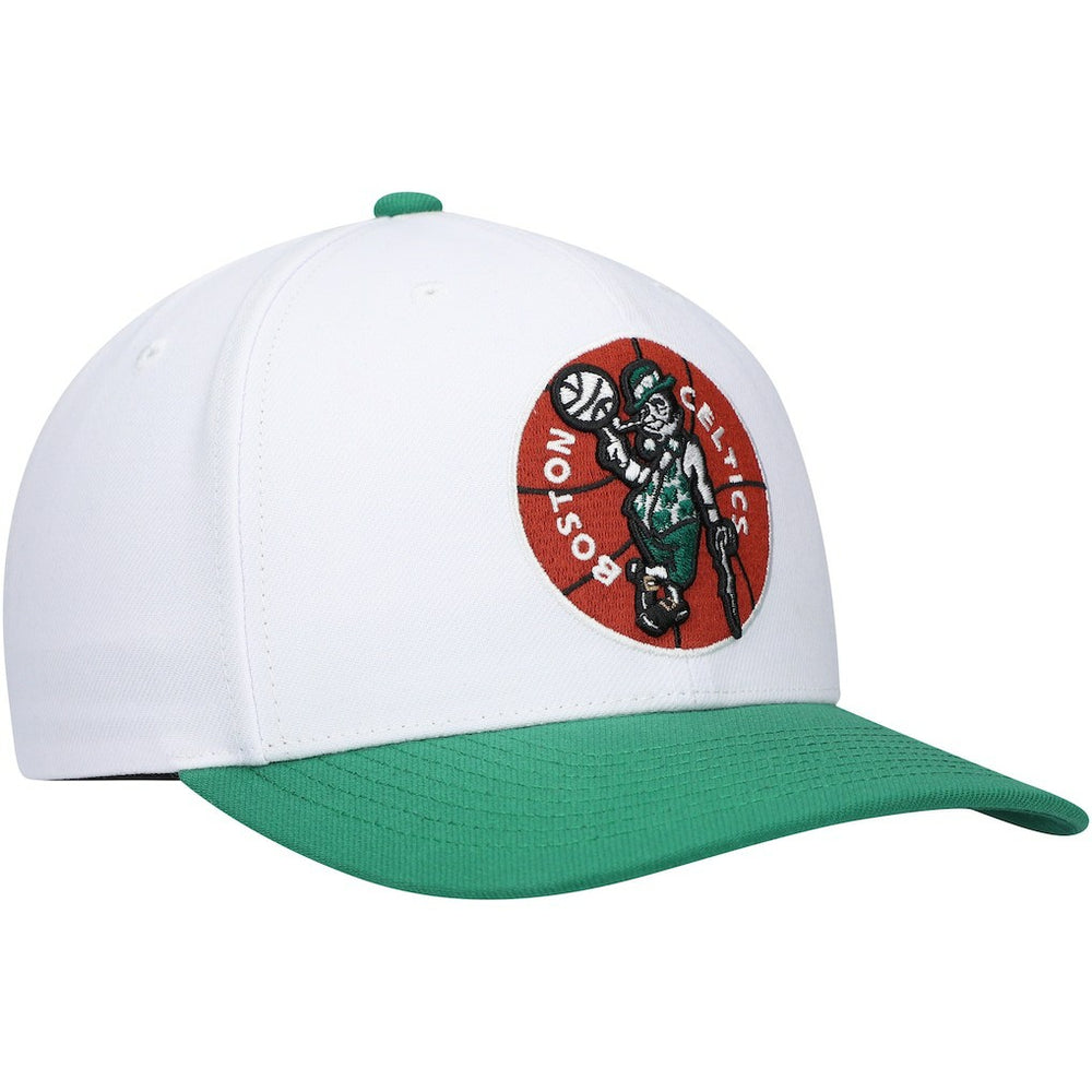 Mitchell & Ness Boston Celtics Hardwood Classics Core 2-Tone 2.0 Pro Snapback Hat White/Green