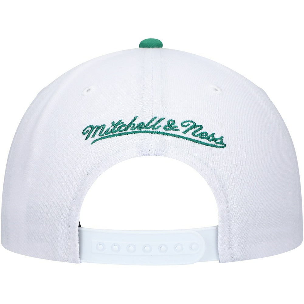 Mitchell & Ness Boston Celtics Hardwood Classics Core 2-Tone 2.0 Pro Snapback Hat White/Green