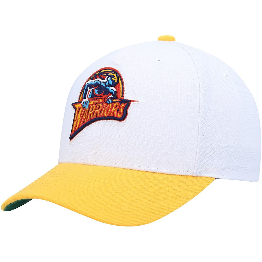 Mitchell & Ness Golden State Warriors Hardwood Classics Core 2-Tone 2.0 Pro Snapback Hat White/Gold