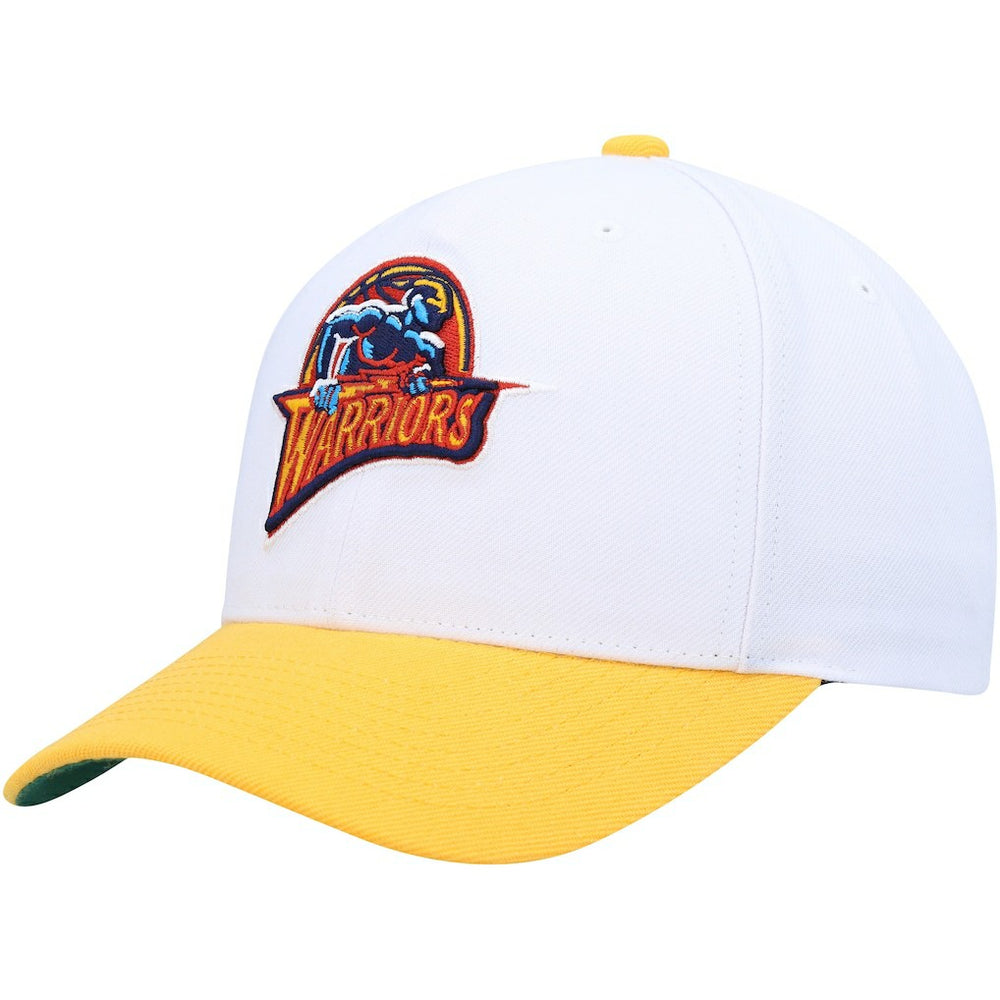 Mitchell & Ness Golden State Warriors Hardwood Classics Core 2-Tone 2.0 Pro Snapback Hat White/Gold