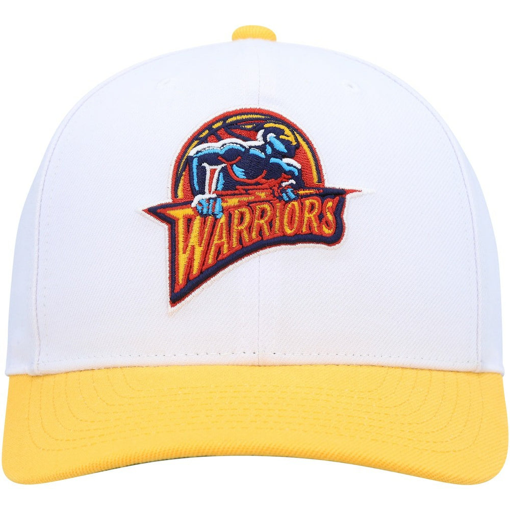 Mitchell & Ness Golden State Warriors Hardwood Classics Core 2-Tone 2.0 Pro Snapback Hat White/Gold