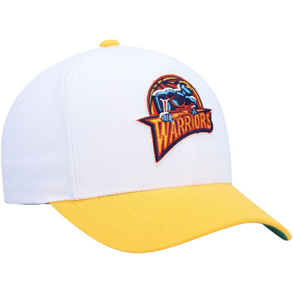 Mitchell & Ness Golden State Warriors Hardwood Classics Core 2-Tone 2.0 Pro Snapback Hat White/Gold