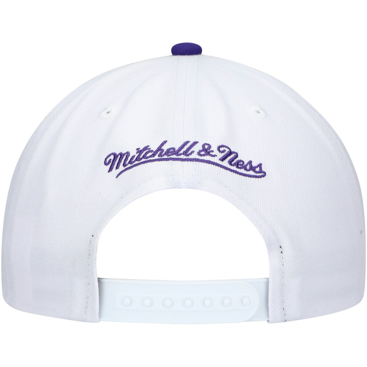 Mitchell & Ness Milwaukee Bucks Hardwood Classics Core 2-Tone 2.0 Pro Snapback Hat White/Purple