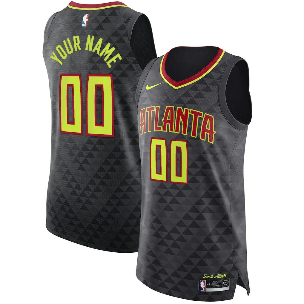 Nike Atlanta Hawks Authentic Custom Jersey Black Icon Edition