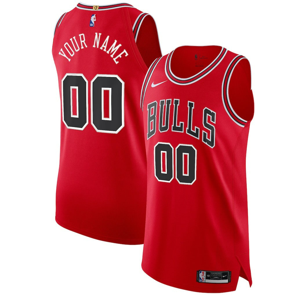 Nike Chicago Bulls Authentic Custom Jersey Red Icon Edition