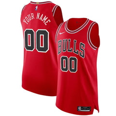Nike Chicago Bulls Authentic Custom Jersey Red Icon Edition