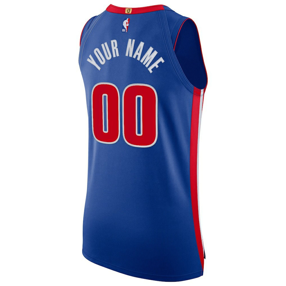 Nike Detroit Pistons Authentic Custom Jersey Blue Icon Edition