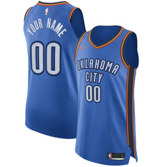 Nike Oklahoma City Thunder Authentic Custom Jersey Blue Icon Edition