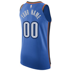 Nike Oklahoma City Thunder Authentic Custom Jersey Blue Icon Edition