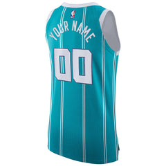 Charlotte Hornets Jordan Brand 2020/21 Authentic Custom Jersey Teal Icon Edition