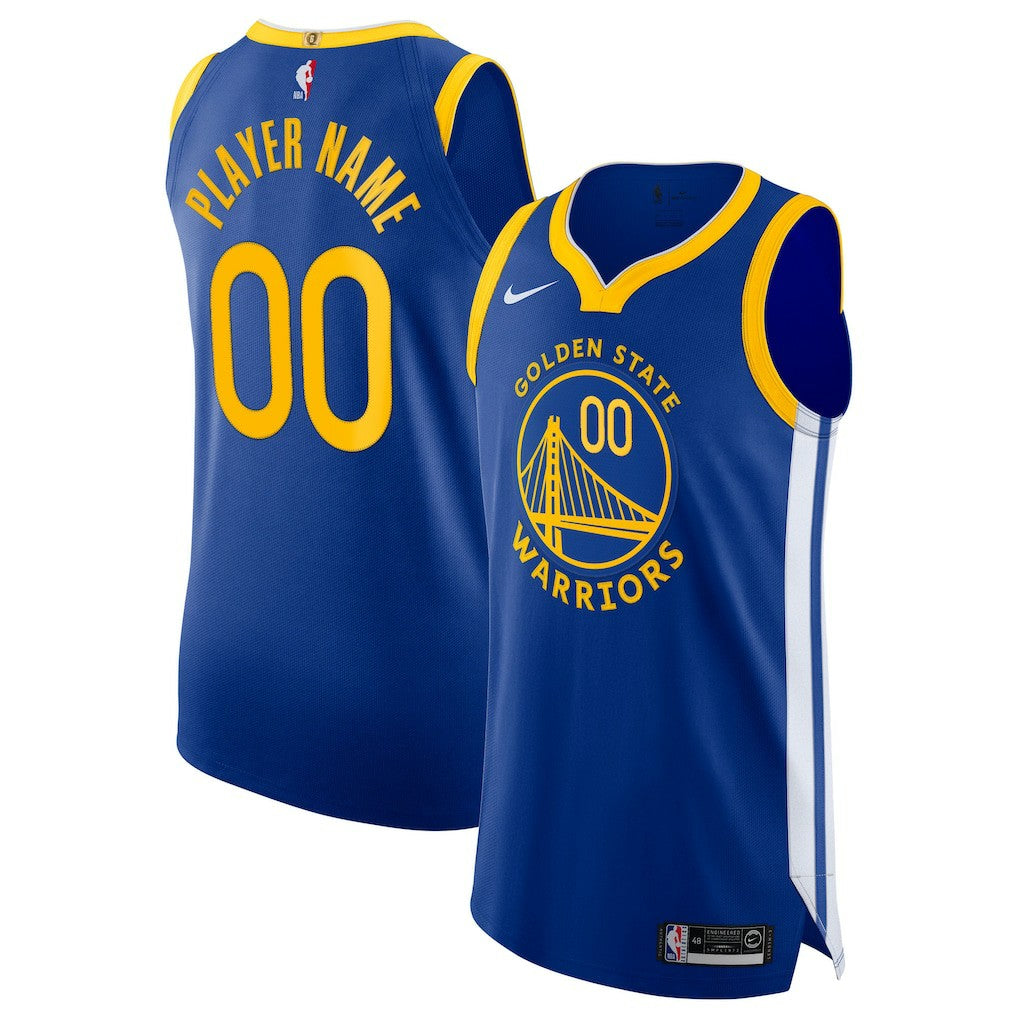 Nike Golden State Warriors 2020/21 Authentic Custom Jersey Blue Icon Edition