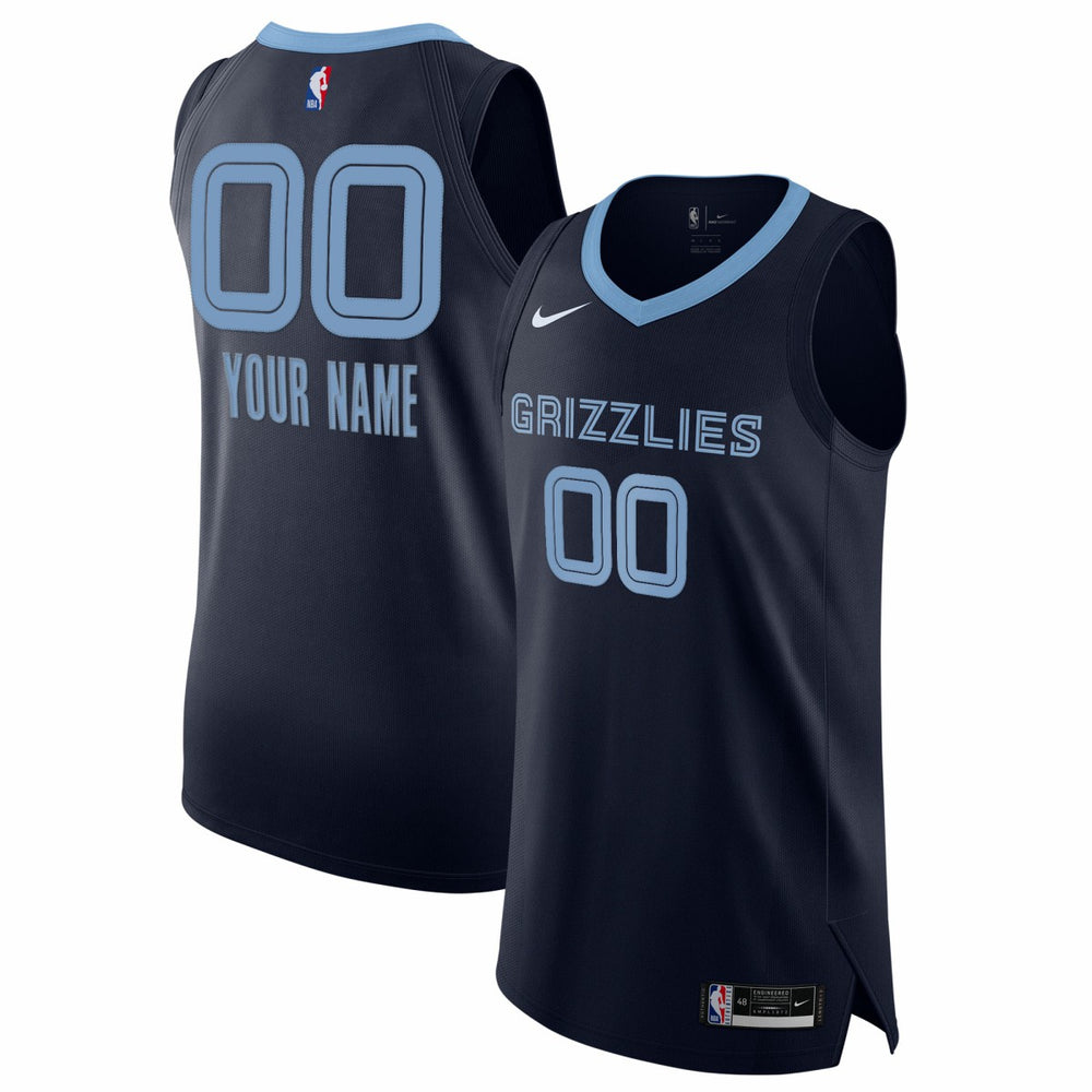 Nike Memphis Grizzlies 2020/21 Authentic Custom Jersey Navy Icon Edition