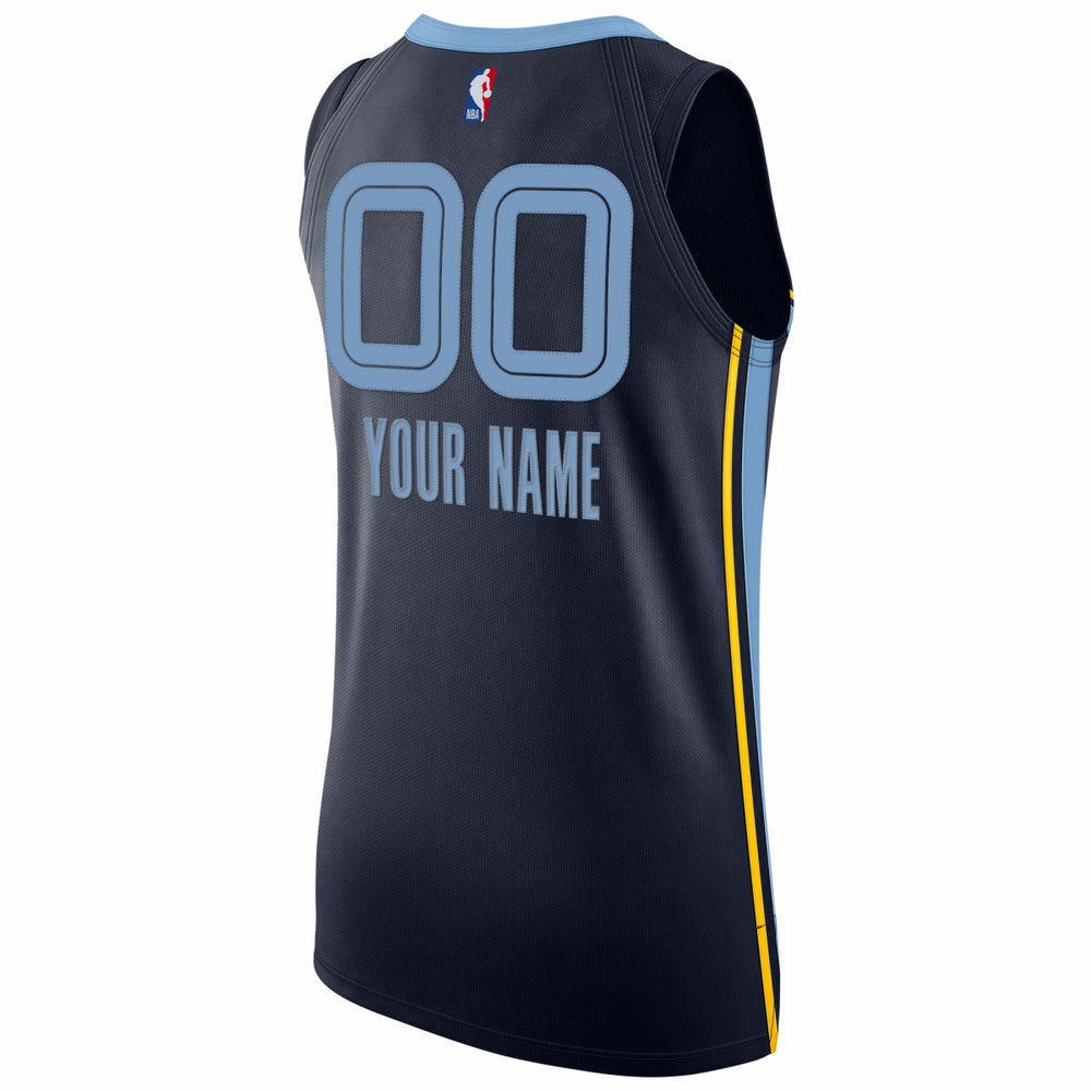 Nike Memphis Grizzlies 2020/21 Authentic Custom Jersey Navy Icon Edition