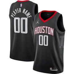 Houston Rockets Jordan Brand Swingman Custom Jersey Statement Edition Black