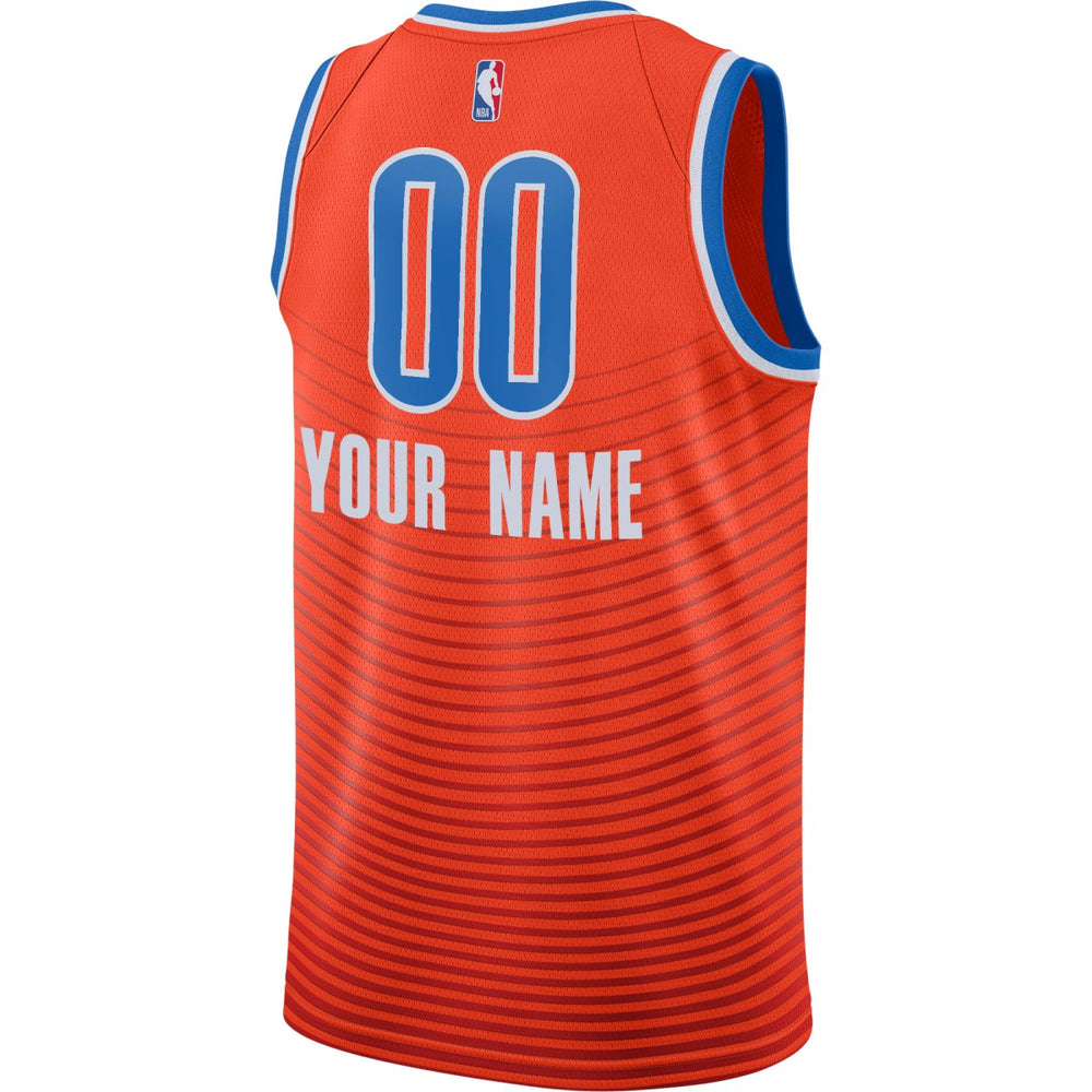 Oklahoma City Thunder Jordan Brand Swingman Custom Jersey Statement Edition Orange