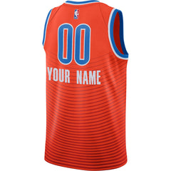 Oklahoma City Thunder Jordan Brand Swingman Custom Jersey Statement Edition Orange