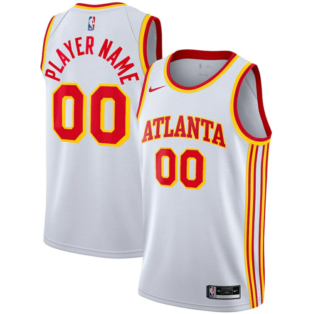 Nike Atlanta Hawks 2020/21 Swingman Custom Jersey Association Edition White