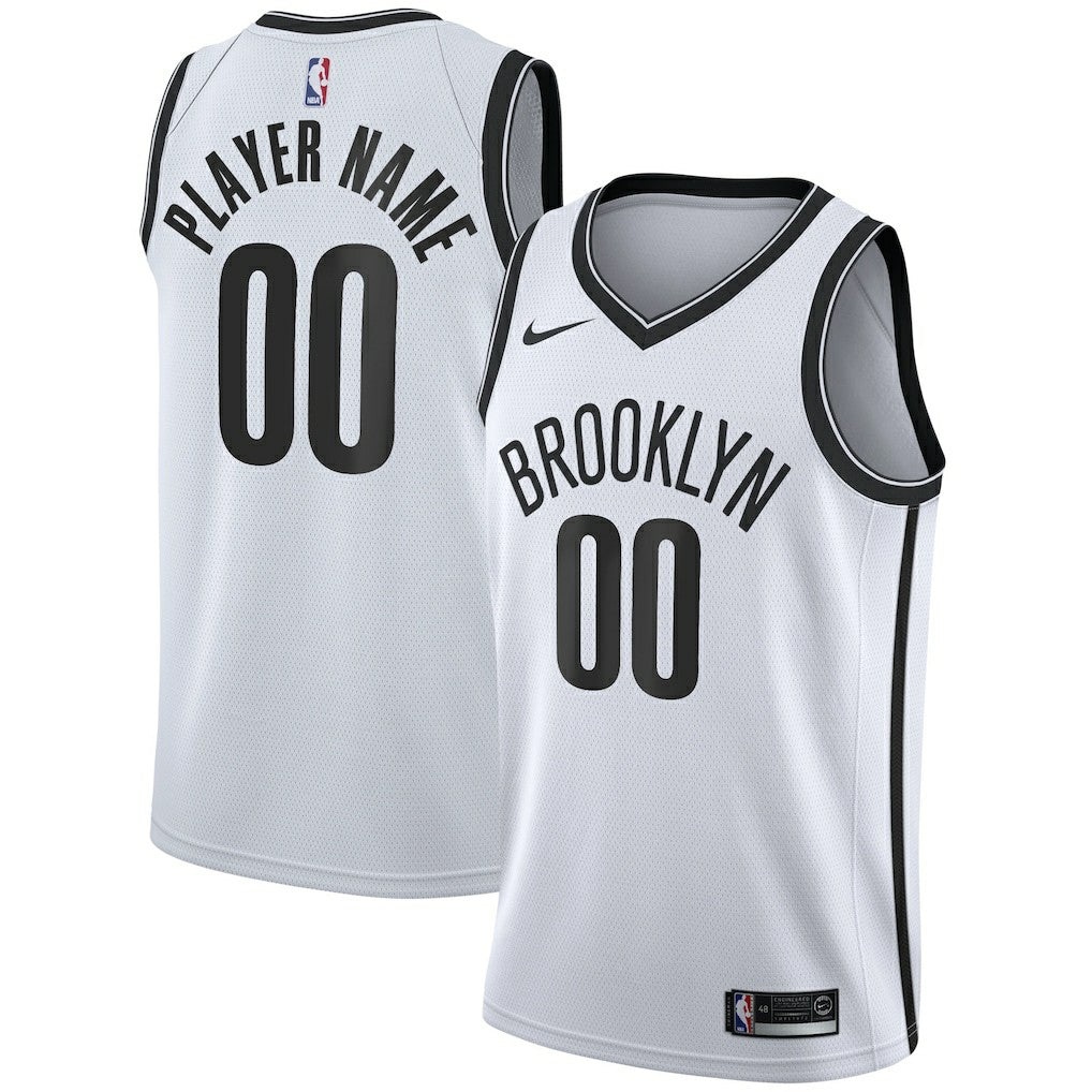 Nike Brooklyn Nets 2020/21 Swingman Custom Jersey Association Edition White