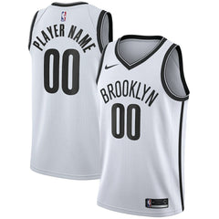 Nike Brooklyn Nets 2020/21 Swingman Custom Jersey Association Edition White