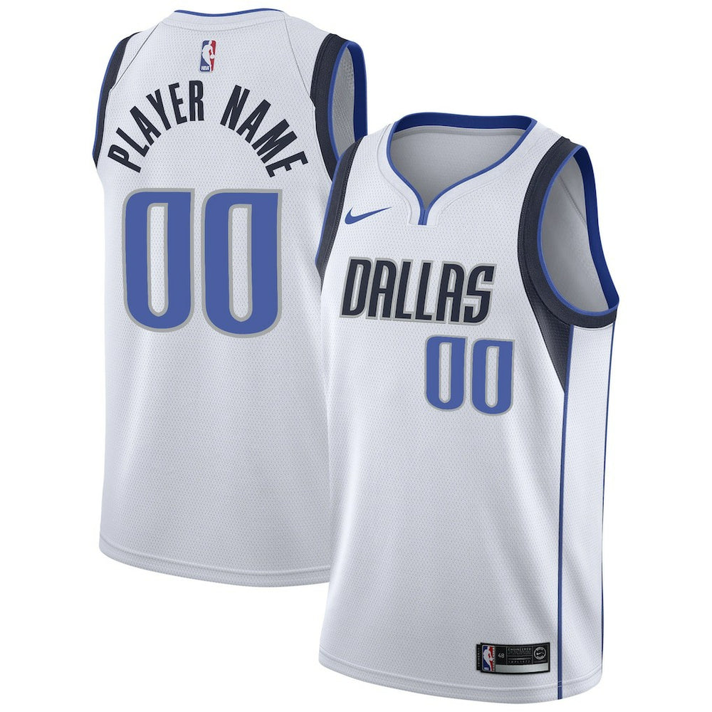 Nike Dallas Mavericks 2020/21 Swingman Custom Jersey Association Editi- White