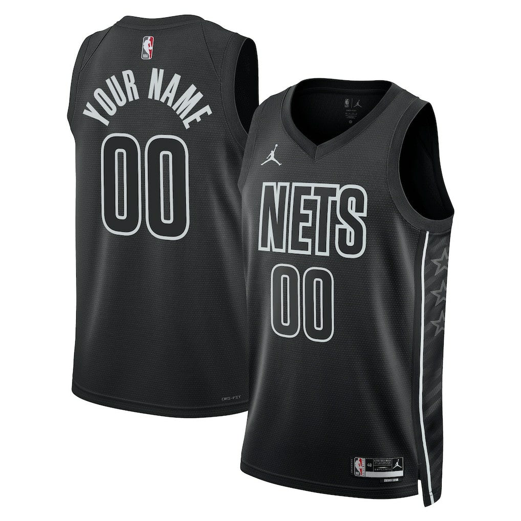 Brooklyn Nets Jordan Brand Unisex 2022/23 Swingman Custom Jersey Statement Edition Black