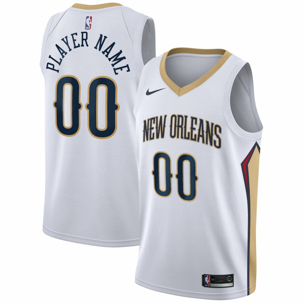 Nike New Orleans Pelicans 2020/21 Swingman Custom Jersey Association Edition White