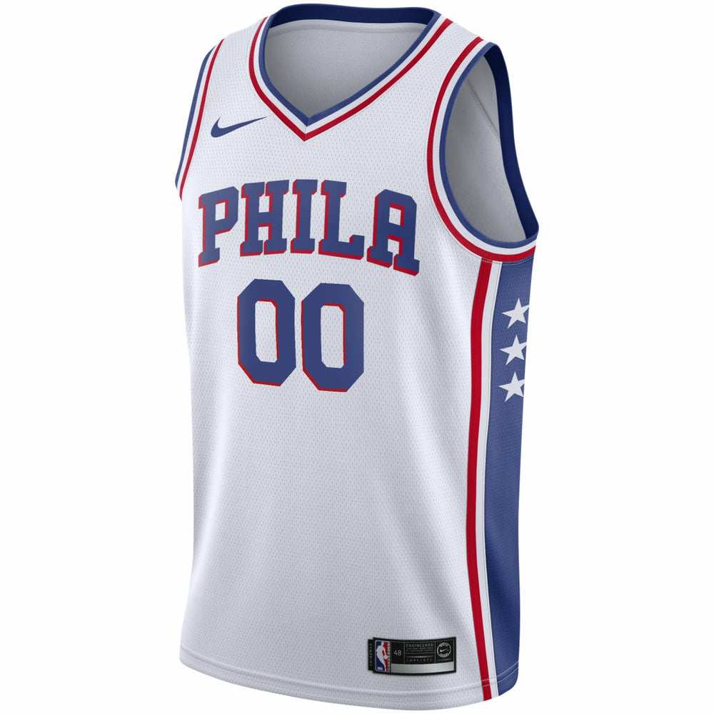 Nike Philadelphia 76ers 2020/21 Swingman Custom Jersey Association Edition White