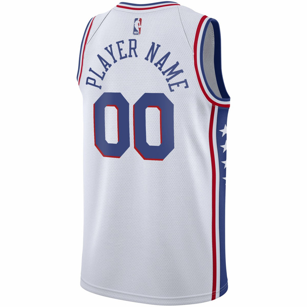 Nike Philadelphia 76ers 2020/21 Swingman Custom Jersey Association Edition White