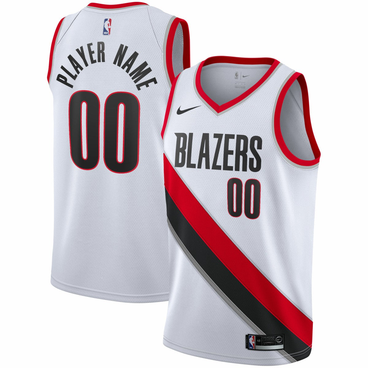 Nike Portland Trail Blazers 2020/21 Swingman Custom Jersey Association Edition White