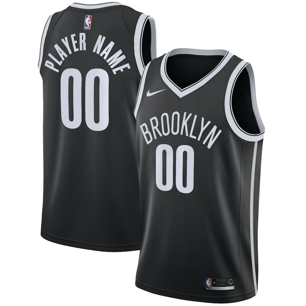 Nike Brooklyn Nets 2020/21 Swingman Custom Jersey Icon Edition Black