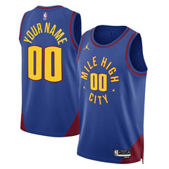 Denver Nuggets Jordan Brand Unisex 2022/23 Swingman Custom Jersey Statement Editi- Blue