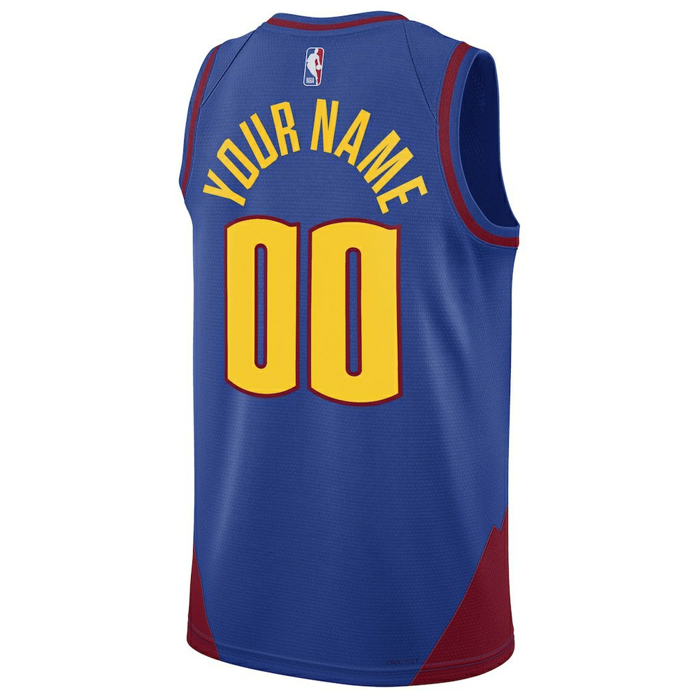 Denver Nuggets Jordan Brand Unisex 2022/23 Swingman Custom Jersey Statement Editi- Blue