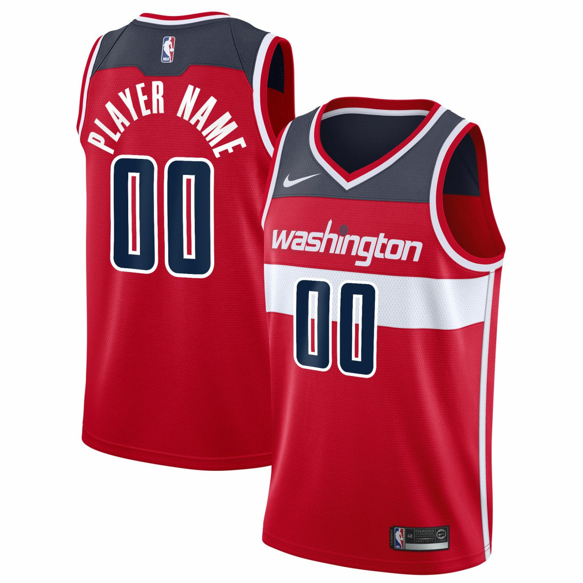Nike Washington Wizards 2020/21 Swingman Custom Jersey Icon Edition Red