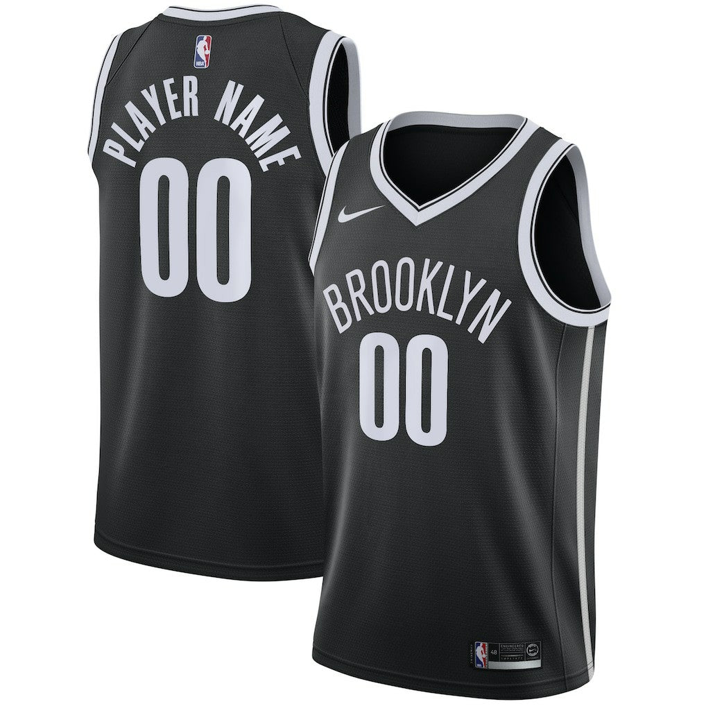 Nike Brooklyn Nets Swingman Custom Jersey Black Icon Edition