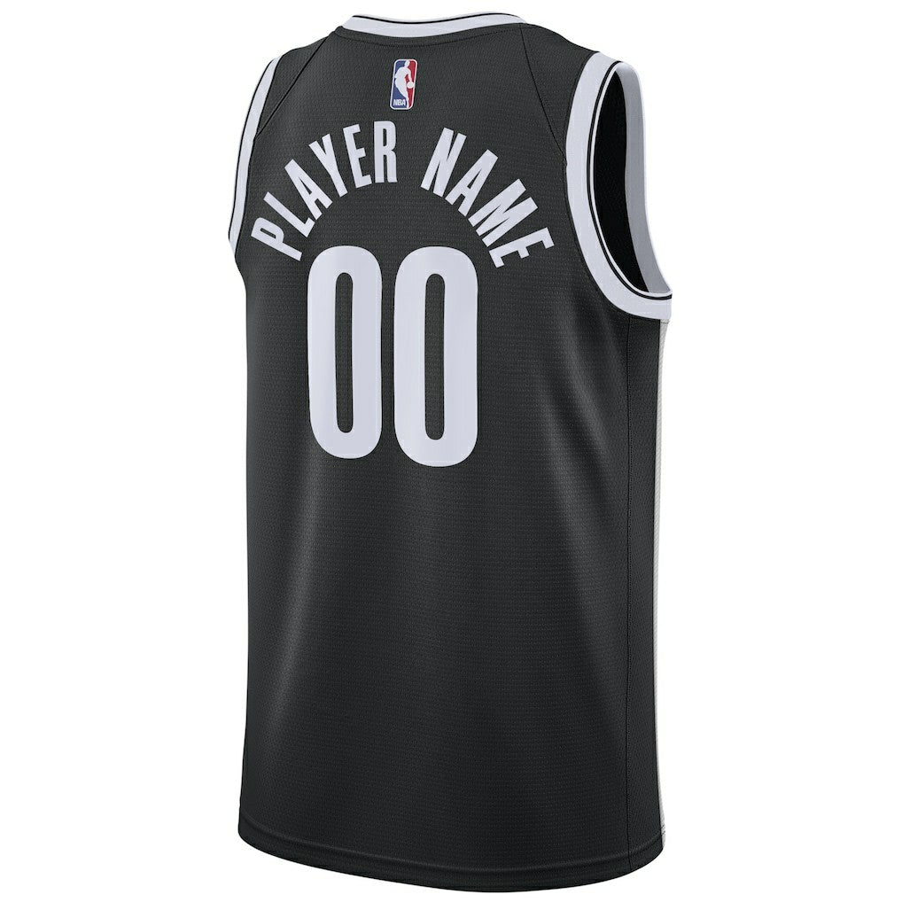 Nike Brooklyn Nets Swingman Custom Jersey Black Icon Edition
