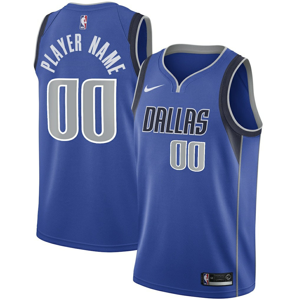 Nike Dallas Mavericks Swingman Custom Jersey Blue Icon Edition