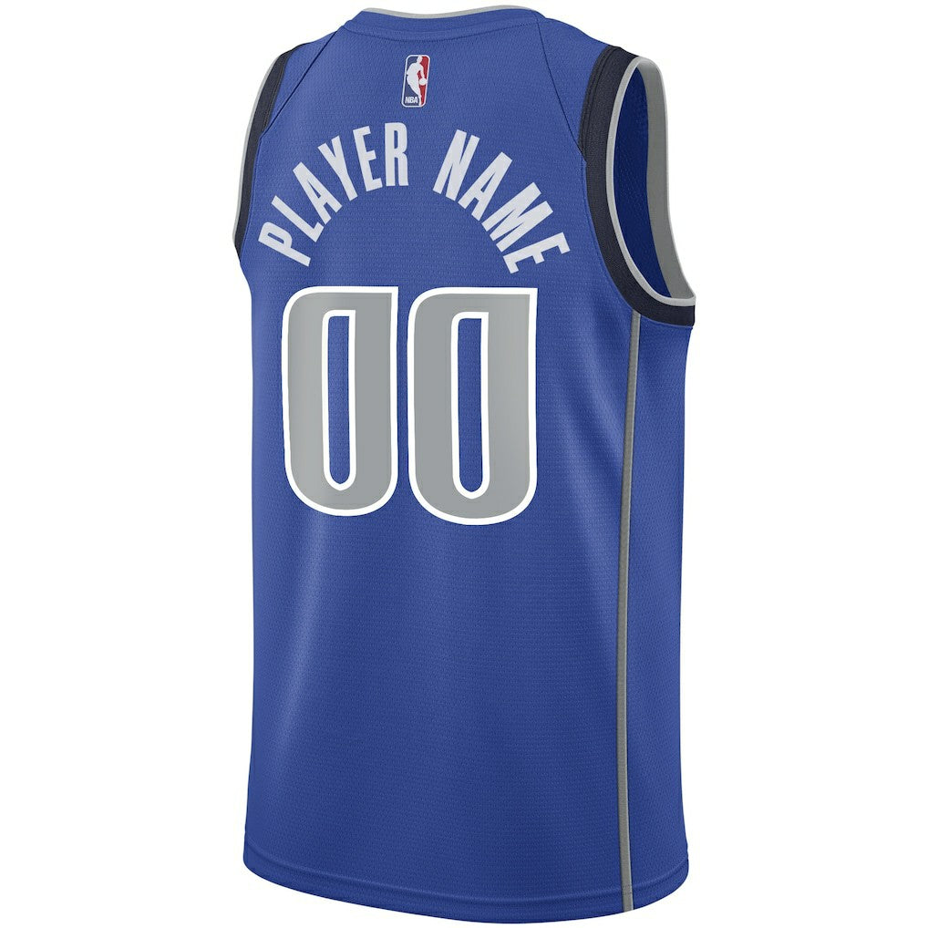 Nike Dallas Mavericks Swingman Custom Jersey Blue Icon Edition
