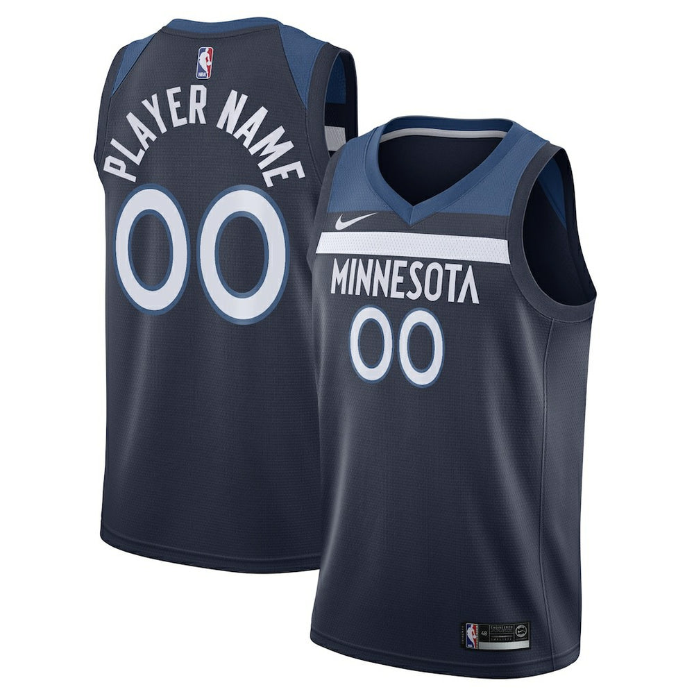 Nike Minnesota Timberwolves Swingman Custom Jersey Navy Icon Edition