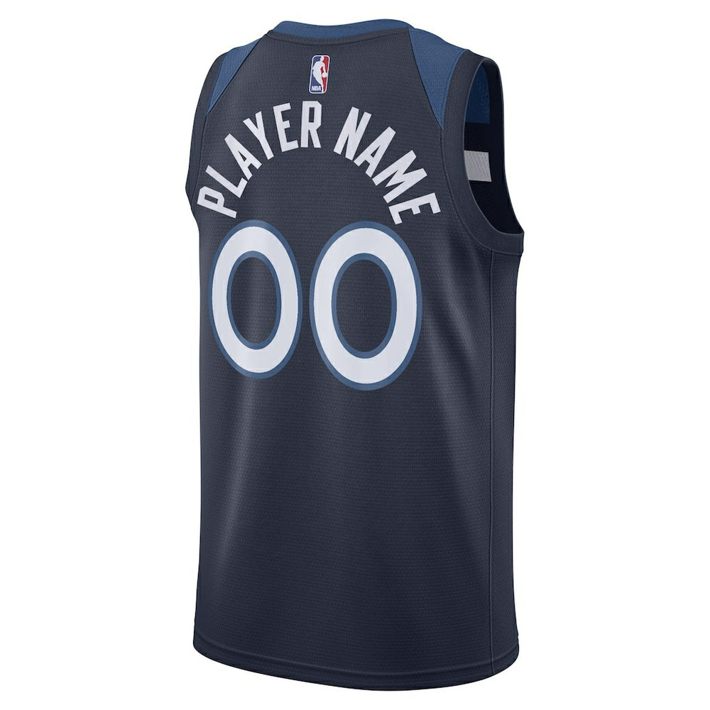 Nike Minnesota Timberwolves Swingman Custom Jersey Navy Icon Edition