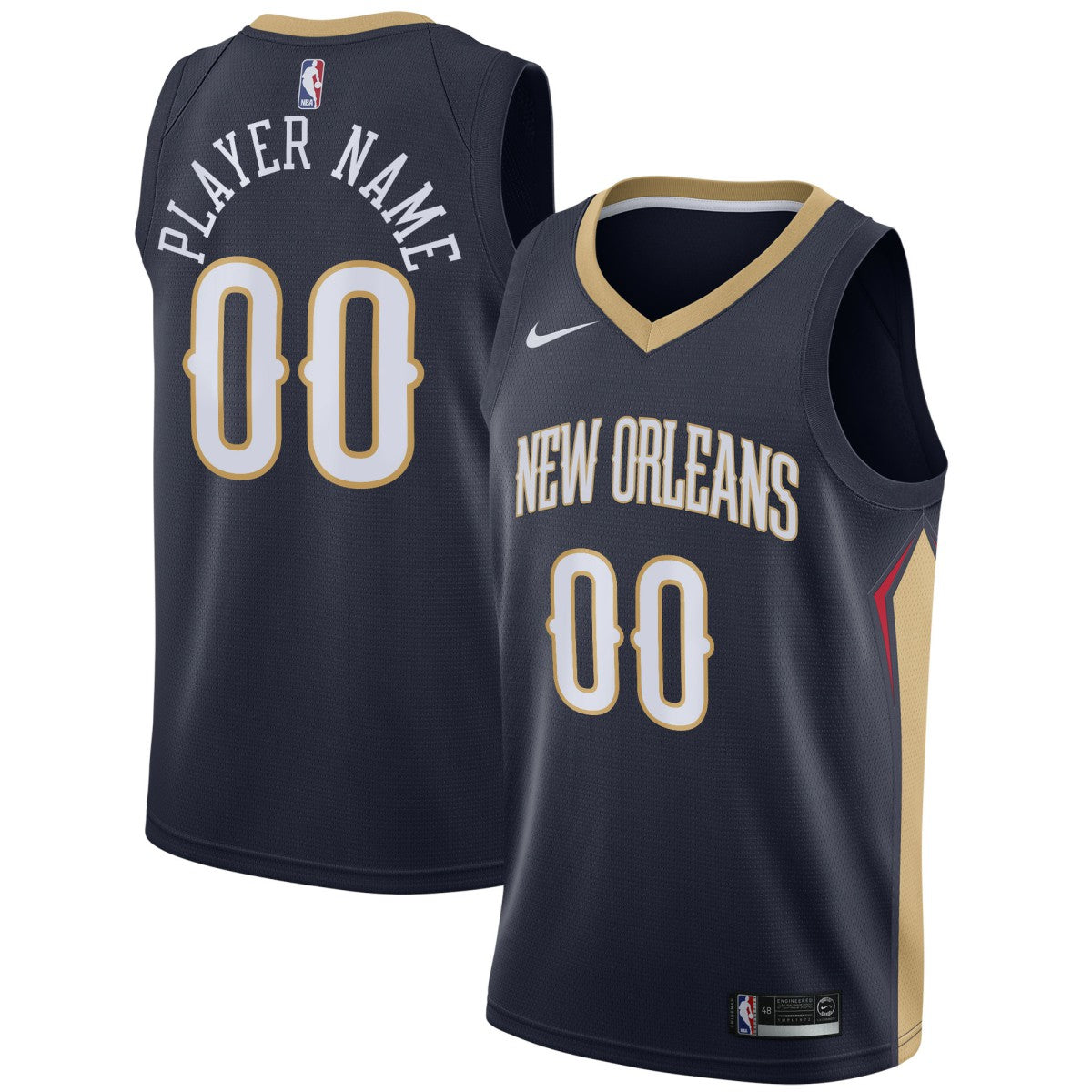 Nike New Orleans Pelicans Swingman Custom Jersey Navy Icon Edition