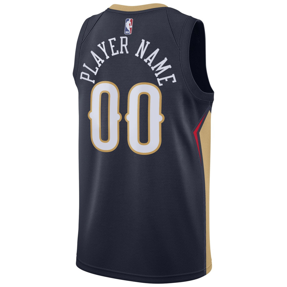 Nike New Orleans Pelicans Swingman Custom Jersey Navy Icon Edition