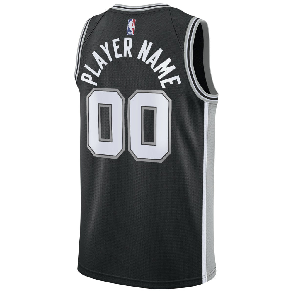 Nike San Antonio Spurs Swingman Custom Jersey Black Icon Edition