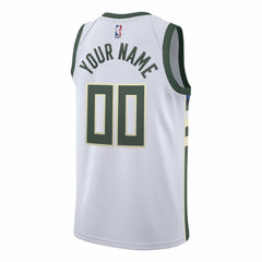 Nike Milwaukee Bucks Swingman Custom Jersey White Association Edition